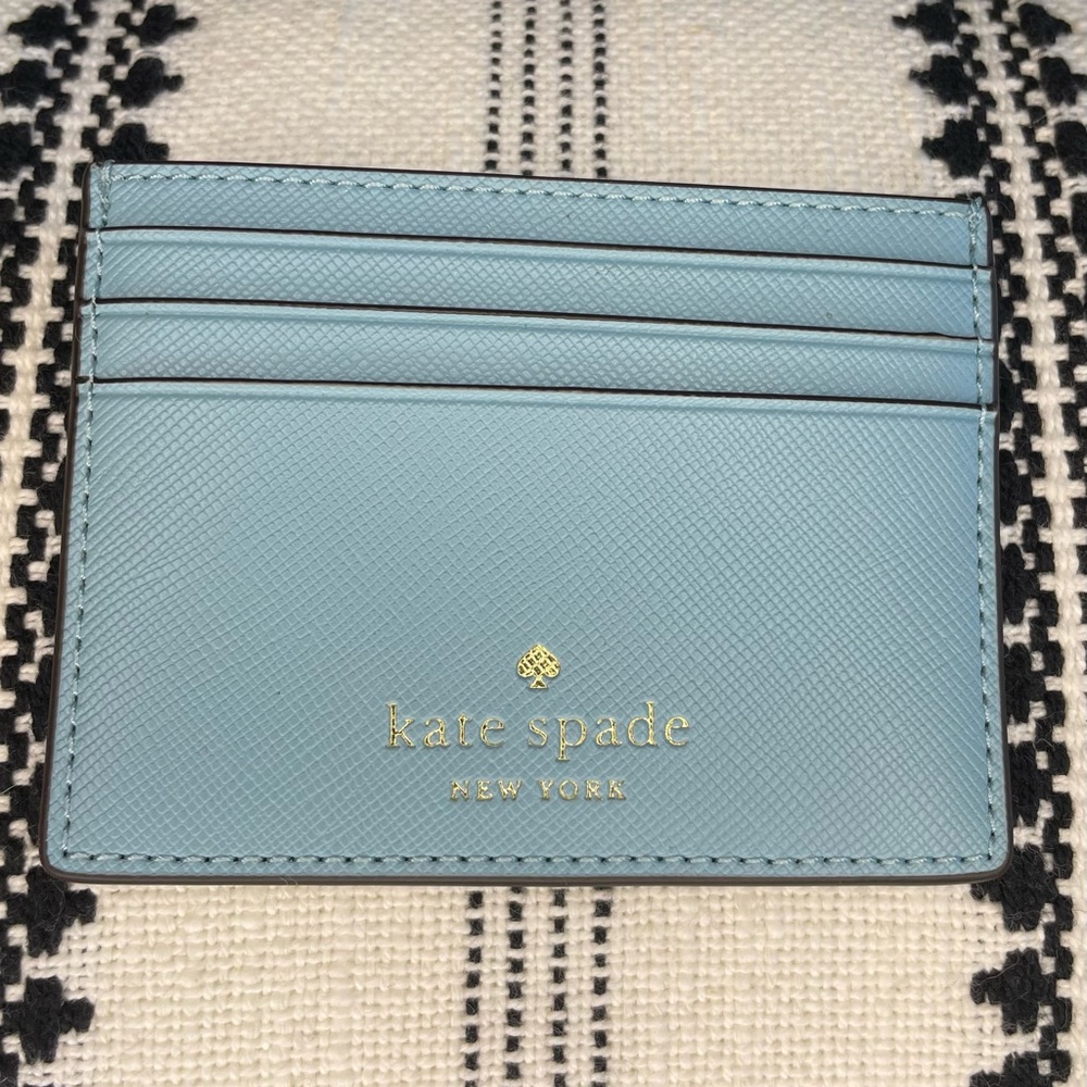 NWT Kate Spade New York Schuyler Small Slim Card Holder - Smoky Blue